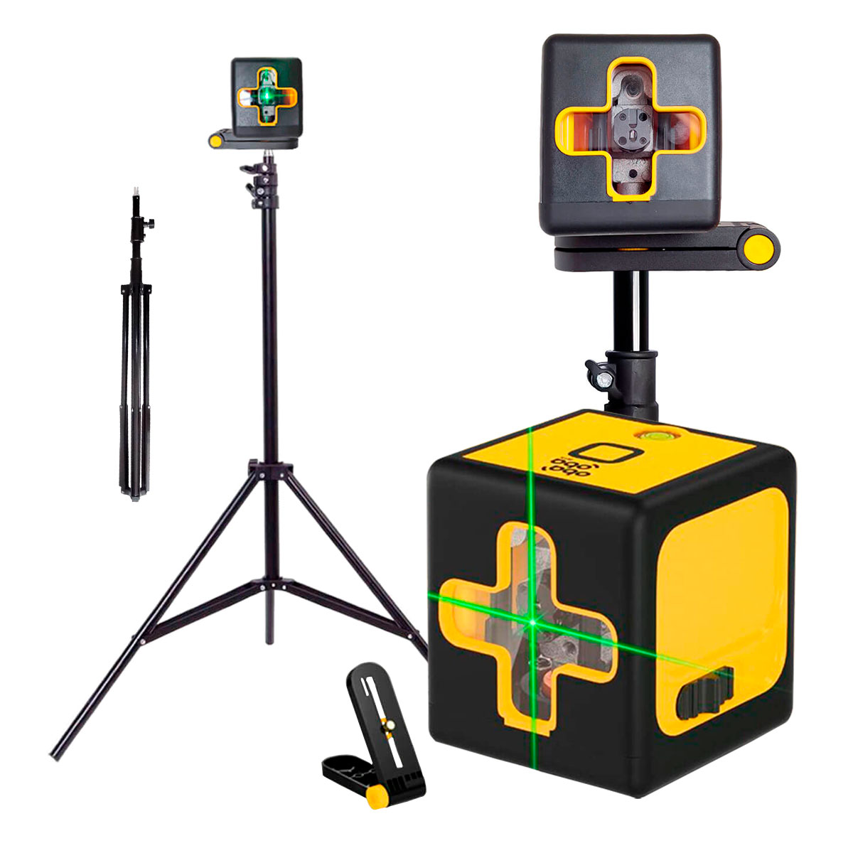 kit nível laser verde 20 metros multiuso profissional com tripé