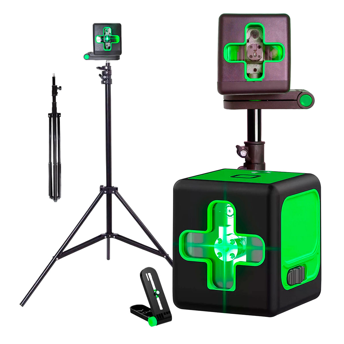 kit nível laser exbom 20 metros multiuso profissional com tripé