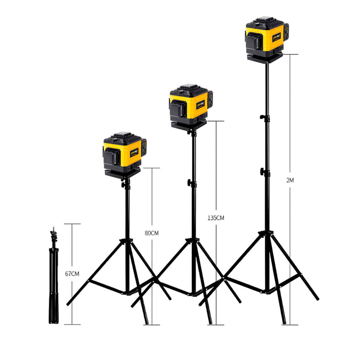 kit nível laser 3d oomkit003 com tripé