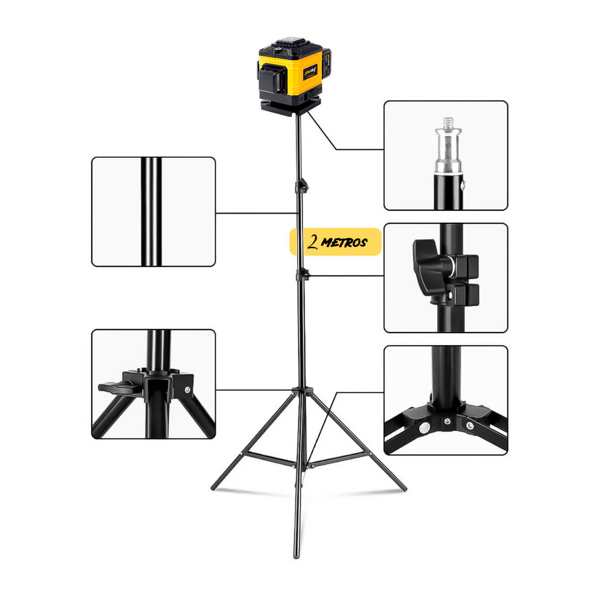 kit nível laser 3d oomkit003 com tripé